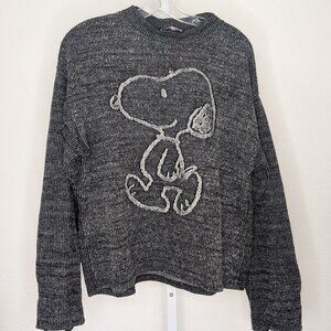 Zara Gray Snoopy Sweater